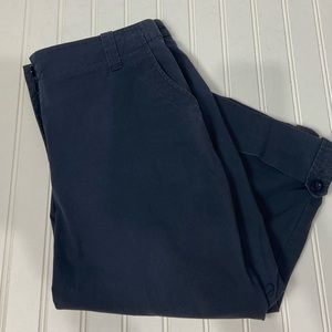 Talbots Petite Stretch Navy Capri Pant 10